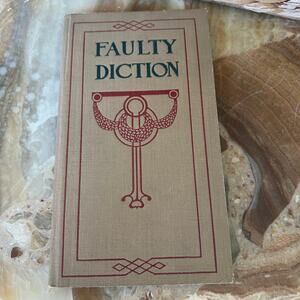 FAULTY DICTION BY FUNK & WAGNALLS DICTIONARY VINTAGE 1917 POCKET SIZE